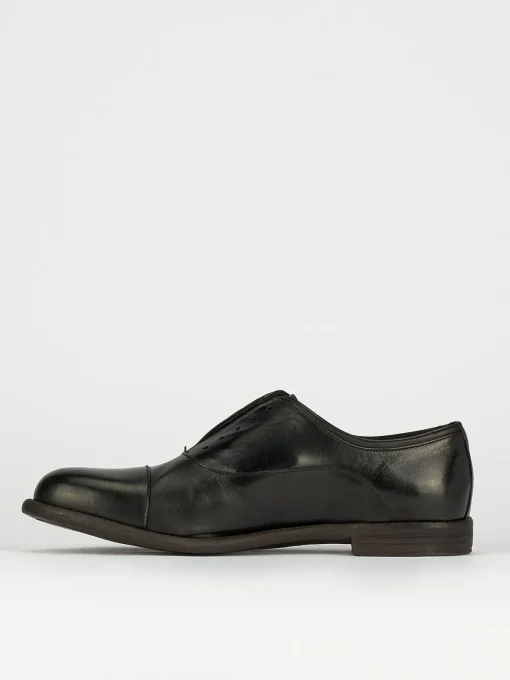 Scarpa no lace tacco 2 cm nero pelle