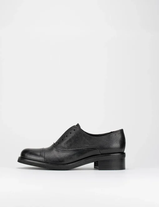 scarpa no lace tacco 3 cm nero