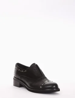 scarpa no lace tacco 3 cm nero