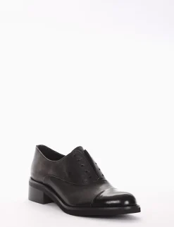 scarpa no lace tacco 3 cm nero
