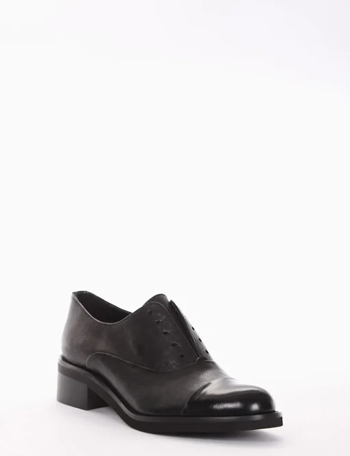 scarpa no lace tacco 3 cm nero