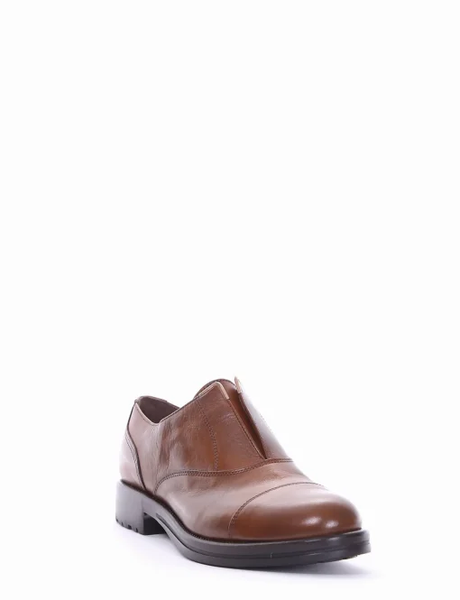scarpa no lace tacco 2 cm cuoio
