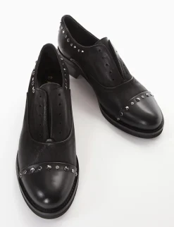 scarpa no lace tacco 3 cm nero