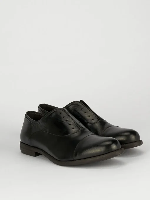 Scarpa no lace tacco 2 cm nero pelle