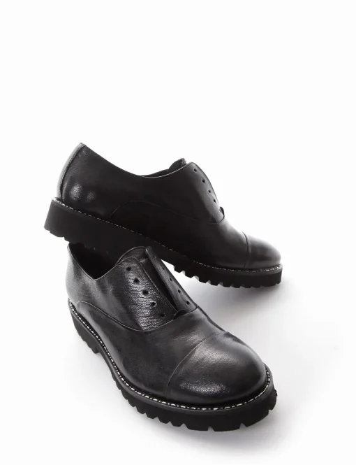 scarpa no lace tacco 2 cm nero