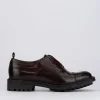 Scarpa no lace tacco 2cm bordo' pelle