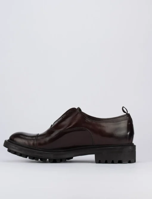 Scarpa no lace tacco 2cm bordo' pelle
