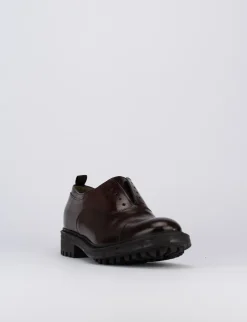 Scarpa no lace tacco 2cm bordo' pelle