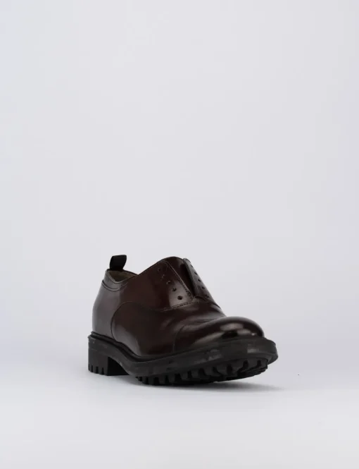 Scarpa no lace tacco 2cm bordo' pelle