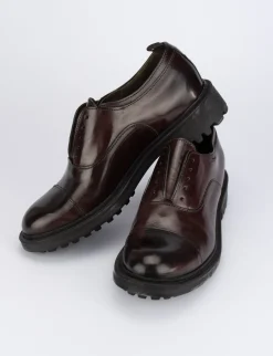 Scarpa no lace tacco 2cm bordo' pelle