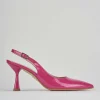 Slingback decolte tacco 7 cm rosa vernice