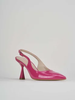 Slingback decolte tacco 7 cm rosa vernice