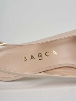 Slingback decolte tacco 7 cm rosa pelle
