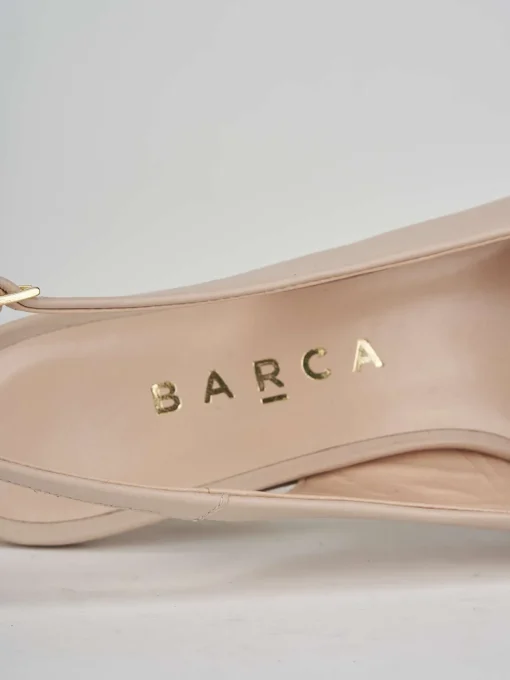 Slingback decolte tacco 7 cm rosa pelle