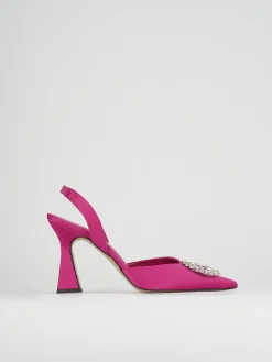 Slingback decoltè tacco 9 cm rosa pelle