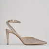 Slingback decoltè tacco 8 cm rosa glitter