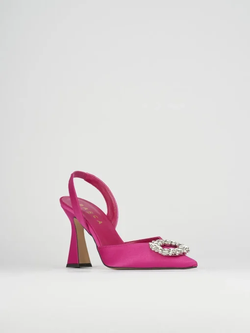 Slingback decoltè tacco 9 cm rosa pelle