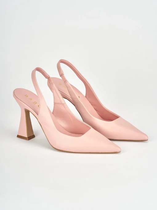 Slingback decoltè tacco 9 cm rosa pelle