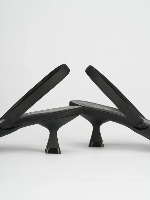 Slingback decoltè tacco 5 cm nero raso