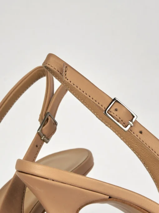 Slingback decoltè tacco 8 cm rosa pelle