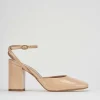 Slingback tacco 8 cm rosa vernice