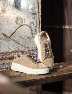 Sneakers camoscio beige