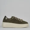 Sneakers camoscio verde