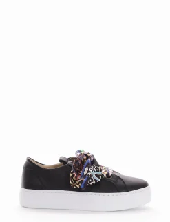 Sneakers fondo alto 3 cm nero