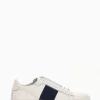 sneakers fondo gomma e soletto interno in vera pelle. Tomaia in morbidissima pelle nappata bianco