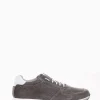 sneakers fondo in gomma e soletto interno in vera pelle. Tomaia in morbidissima pelle intrecciata con particolarissima suola ammortizzata grigio