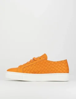 Sneakers pelle arancio