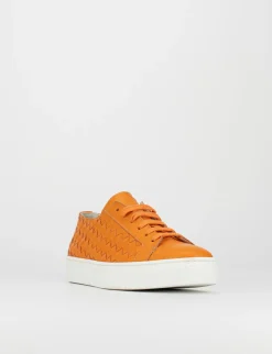 Sneakers pelle arancio