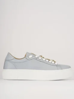 Sneakers pelle azzurro