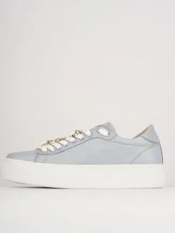Sneakers pelle azzurro