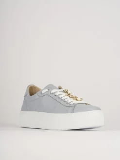 Sneakers pelle azzurro