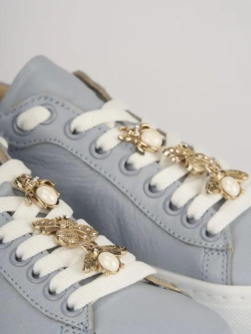 Sneakers pelle azzurro