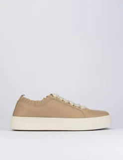 Sneakers pelle beige