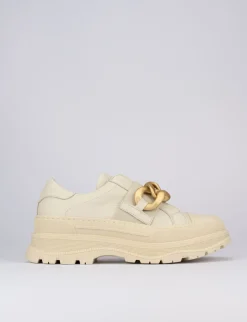 Sneakers pelle beige