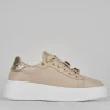 Sneakers pelle beige