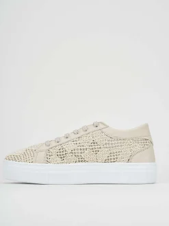 Sneakers pelle beige