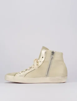 Sneakers pelle beige