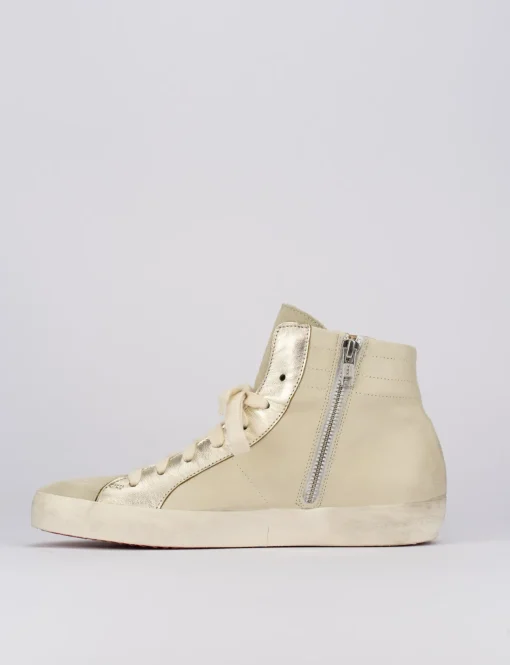 Sneakers pelle beige