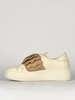 Sneakers pelle beige