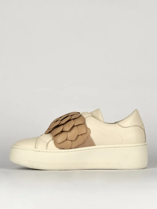 Sneakers pelle beige