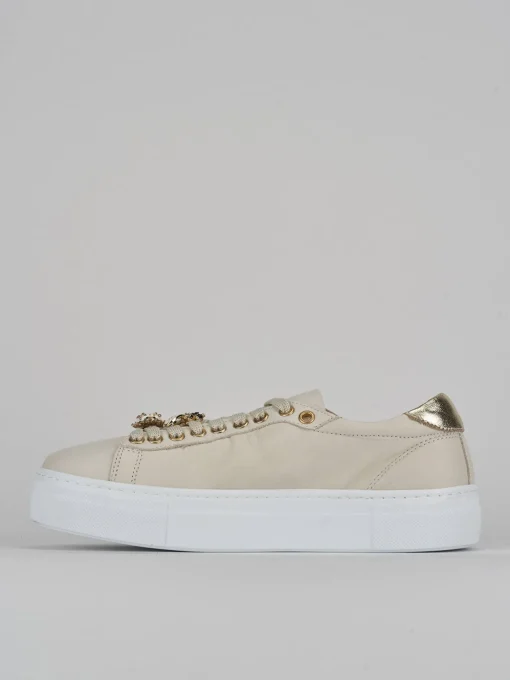 Sneakers pelle beige