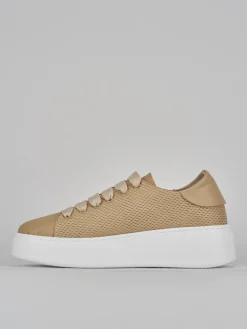 Sneakers pelle beige