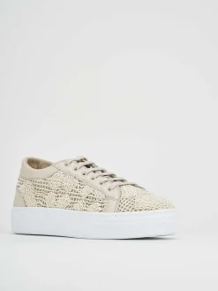 Sneakers pelle beige