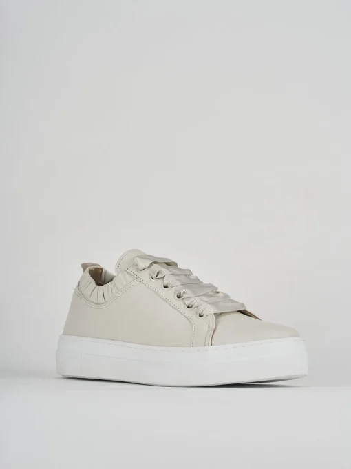 Sneakers pelle beige
