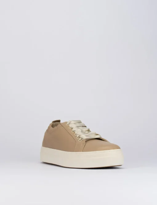 Sneakers pelle beige
