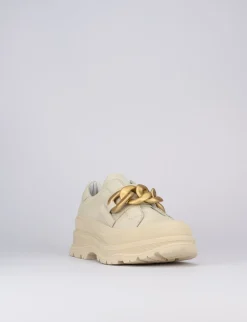 Sneakers pelle beige